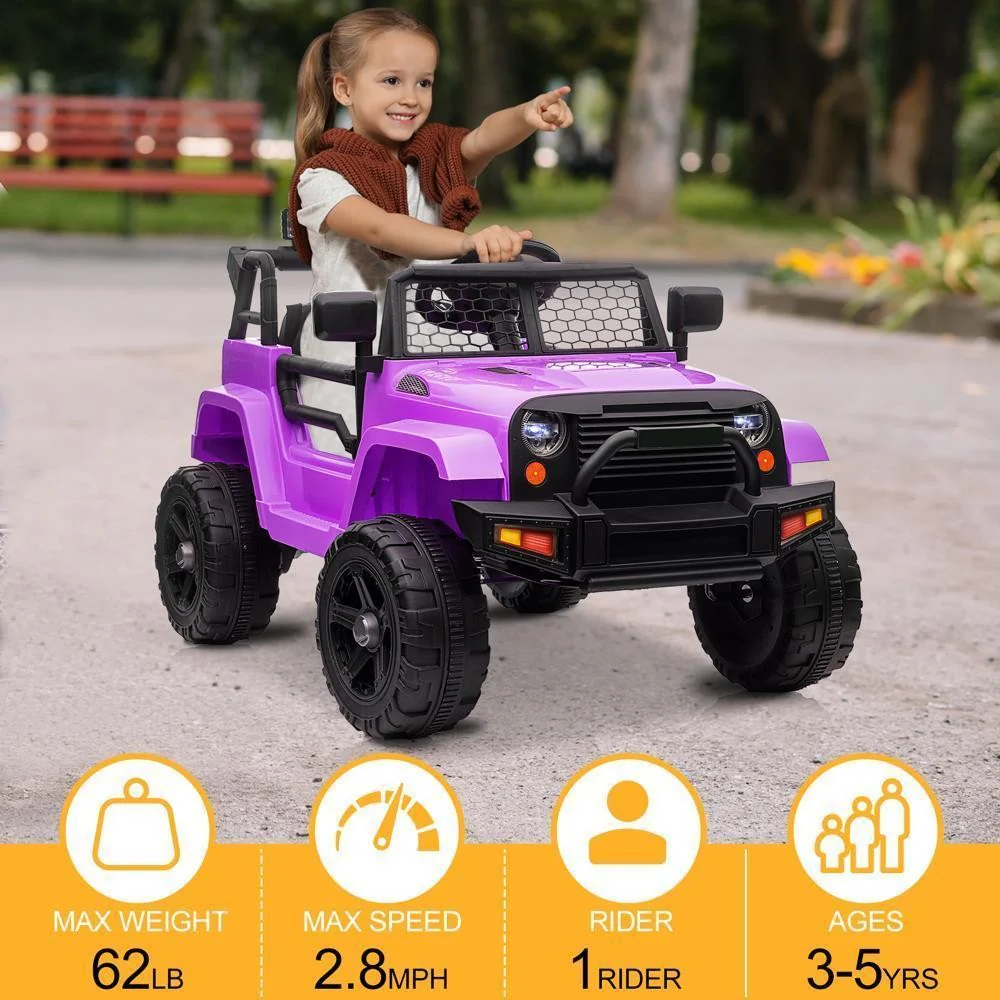 12V Electric Kids Ride-On Car Truck with Remote Control and Battery Power, Single Seater - Image 10