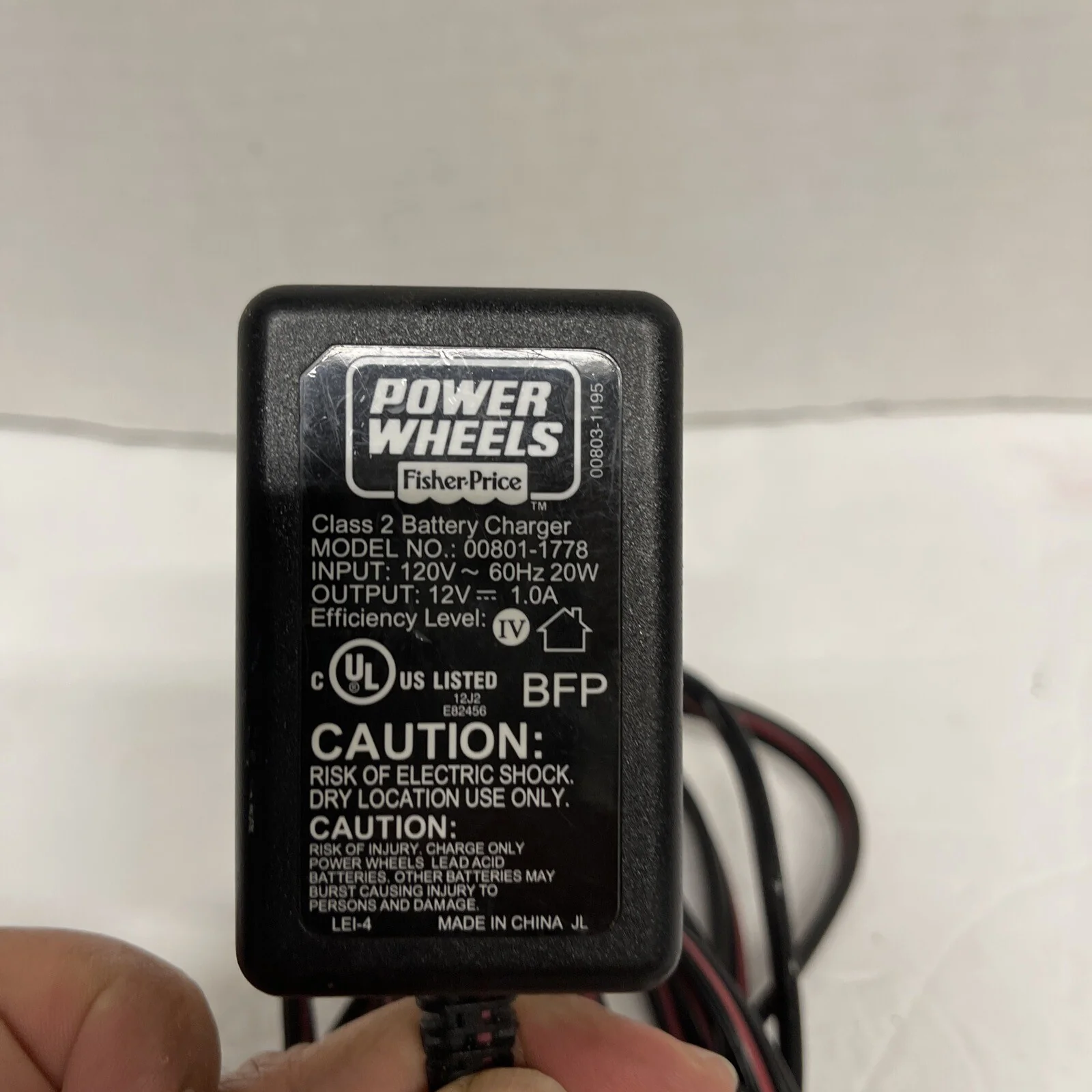 12 Volt OEM Charger for Power Wheels Battery Model 00801-1781 - Image 6
