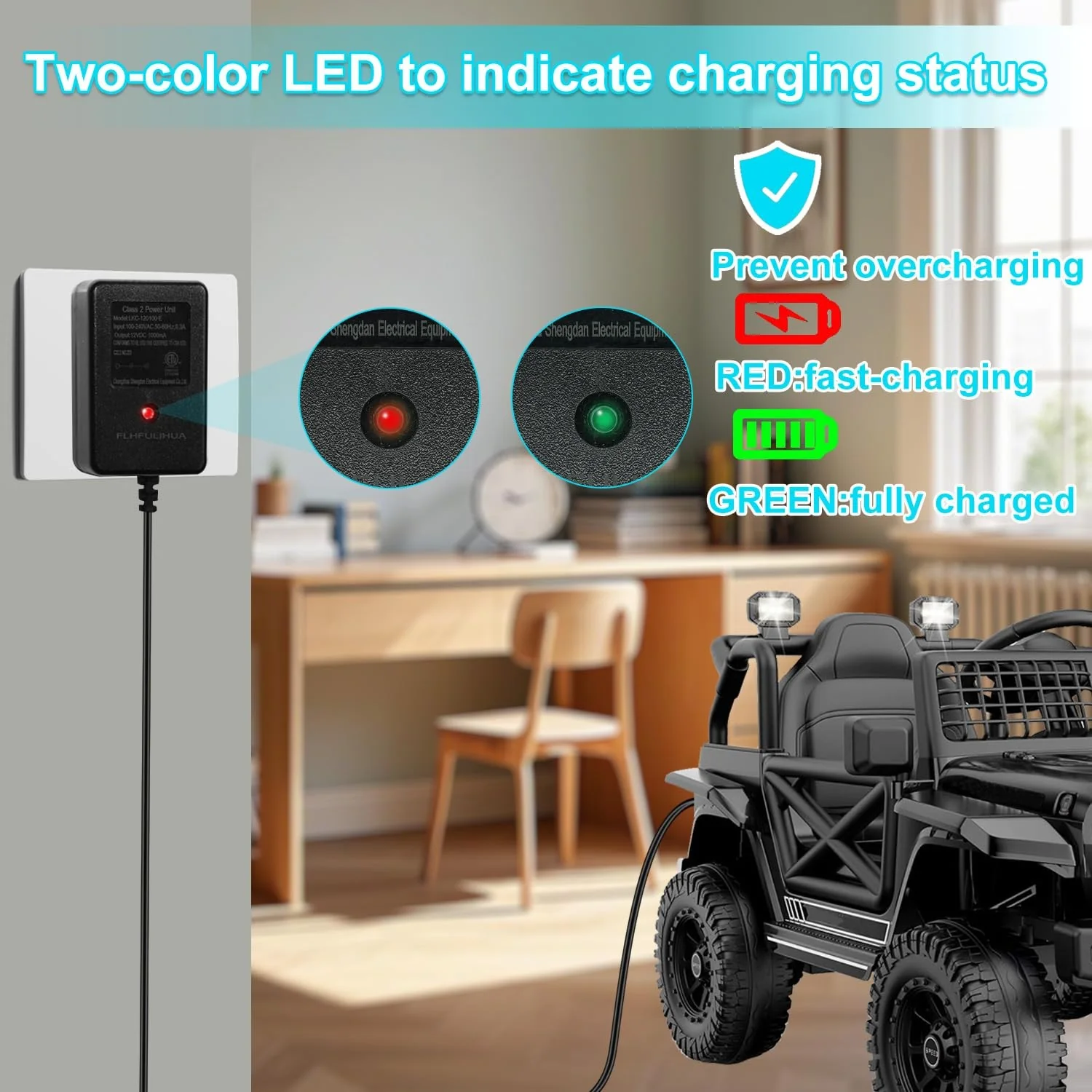 12 Volt Battery Charger for Kids Ride-On Toys and Cars - Image 4