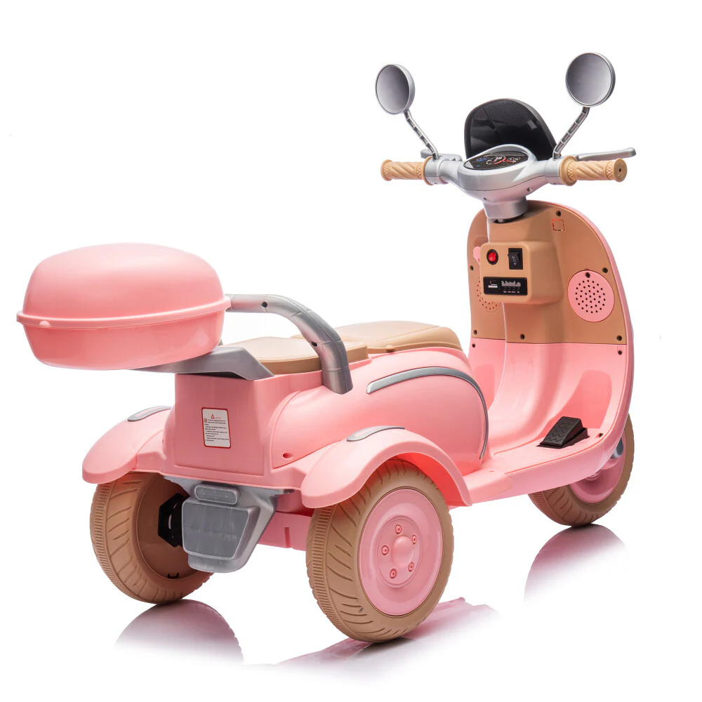 12V 2-Seater Electric Ride-On Motorcycle with LED Headlight for Kids Ages 3-6 - Image 10