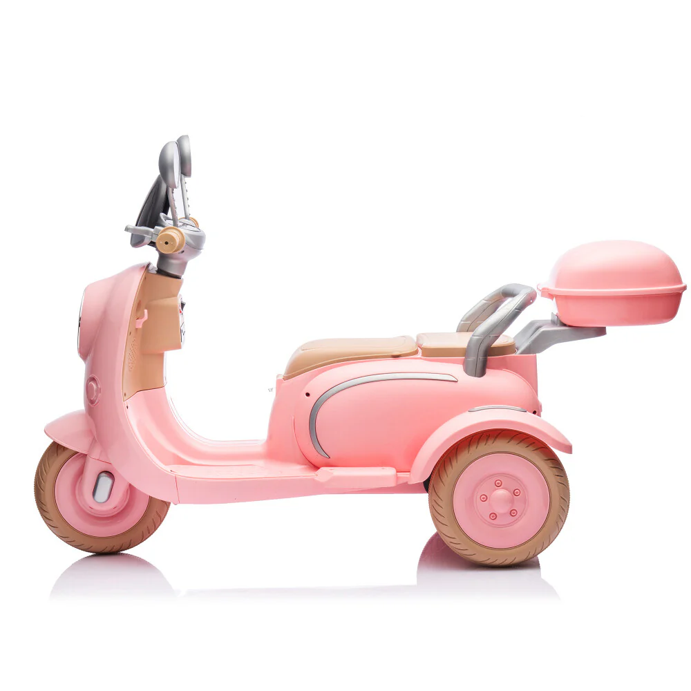 12V 2-Seater Electric Ride-On Motorcycle with LED Headlight for Kids Ages 3-6 - Image 14
