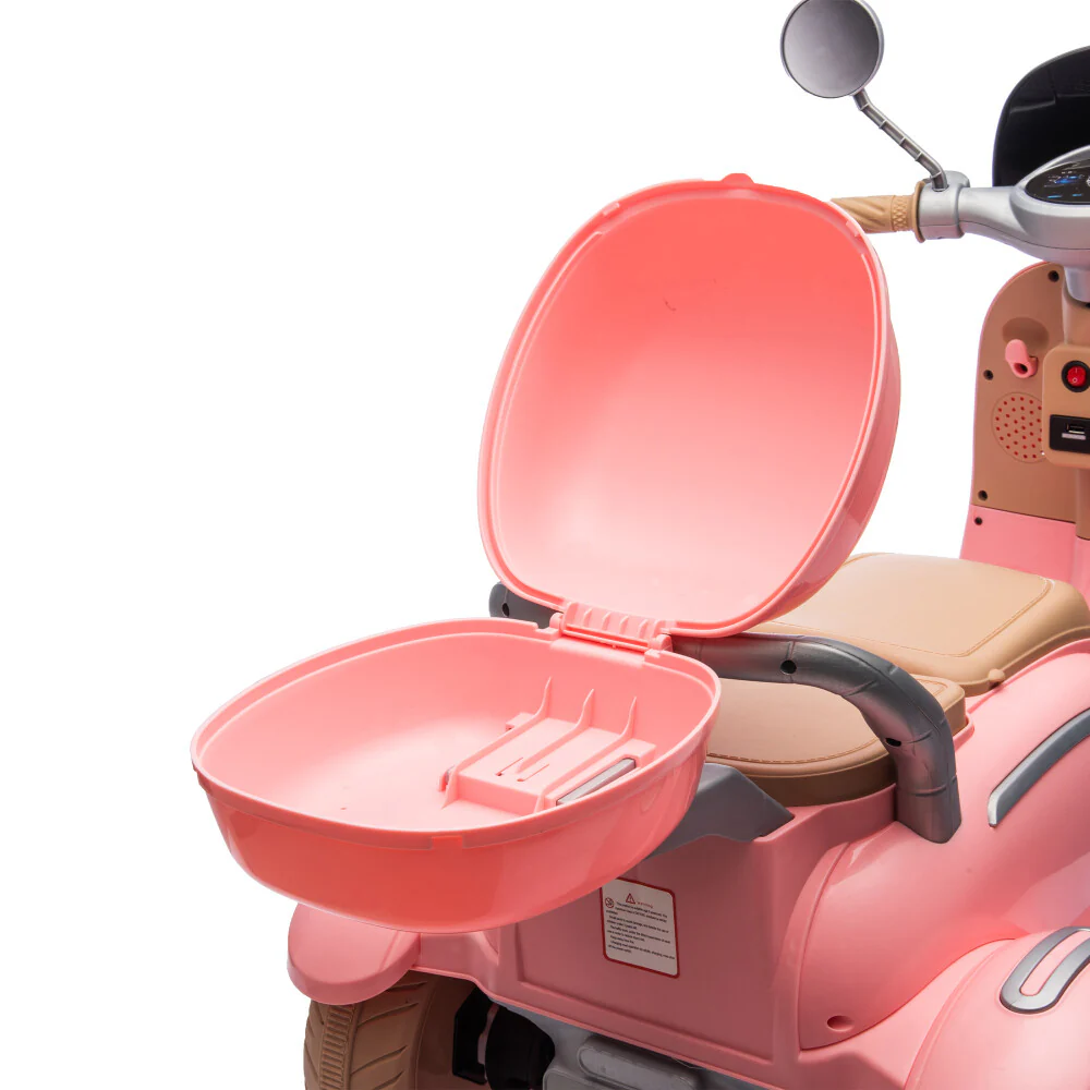 12V 2-Seater Electric Ride-On Motorcycle with LED Headlight for Kids Ages 3-6 - Image 15