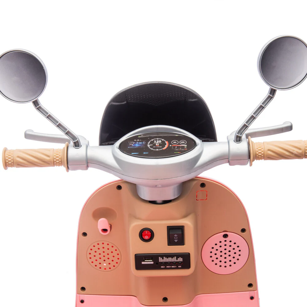 12V 2-Seater Electric Ride-On Motorcycle with LED Headlight for Kids Ages 3-6 - Image 18