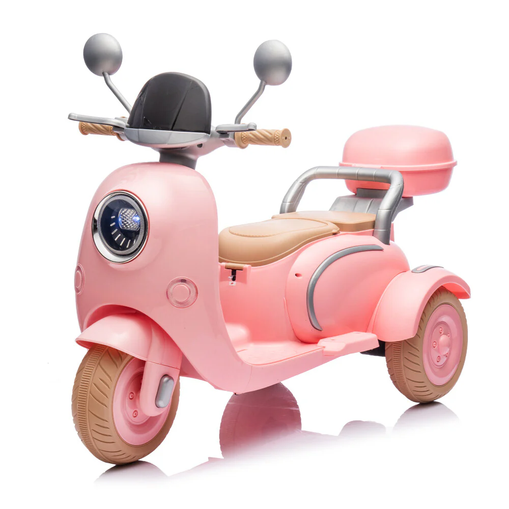 12V 2-Seater Electric Ride-On Motorcycle with LED Headlight for Kids Ages 3-6 - Image 4