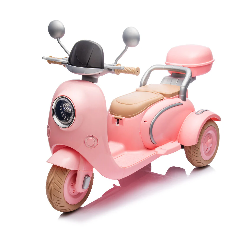 12V 2-Seater Electric Ride-On Motorcycle with LED Headlight for Kids Ages 3-6 - Image 6