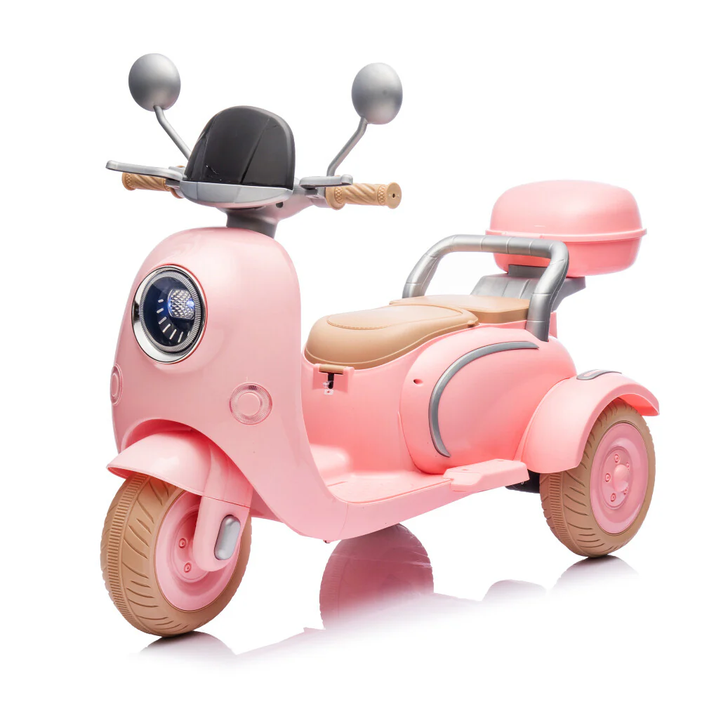 12V 2-Seater Electric Ride-On Motorcycle with LED Headlight for Kids Ages 3-6 - Image 8