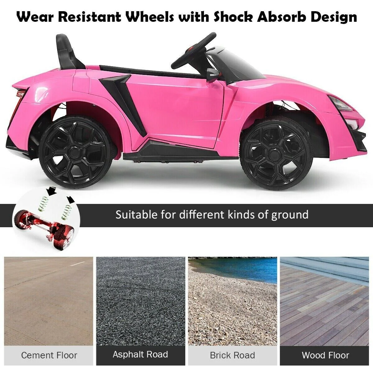 12V 2.4G Remote Control Electric Car with Illumination - Image 7