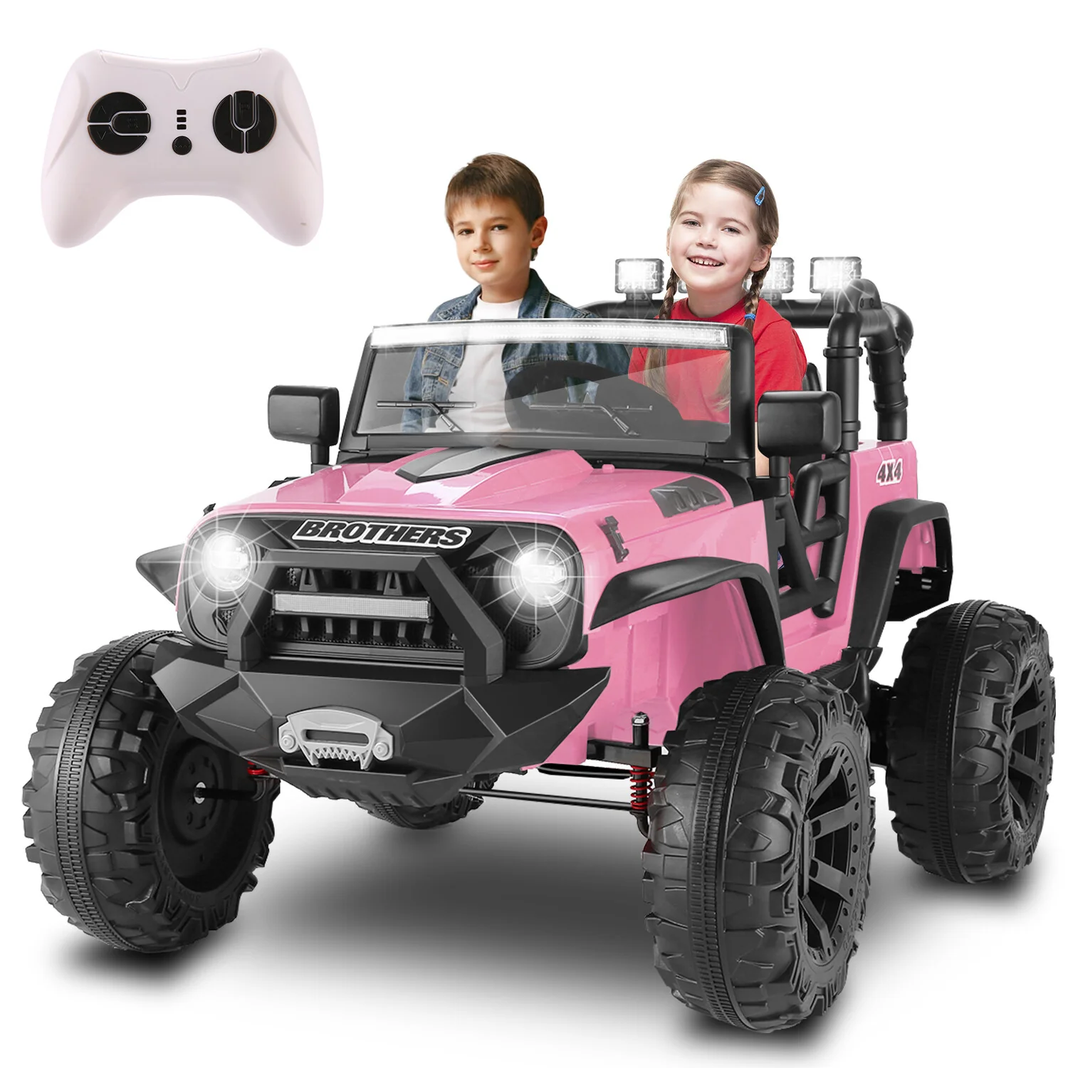 12V/24V Electric Ride-On Truck for Kids with Remote Control and 2 Seats - Image 7