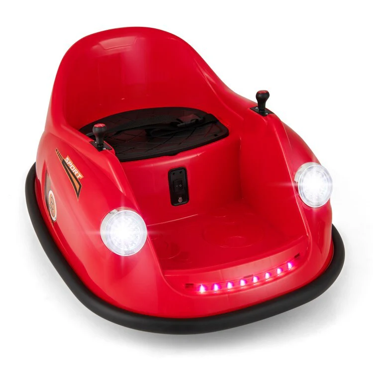 12V Battery-Powered Kids Electric Ride-On Bumper Car with Remote Control and Training Wheels - Image 2