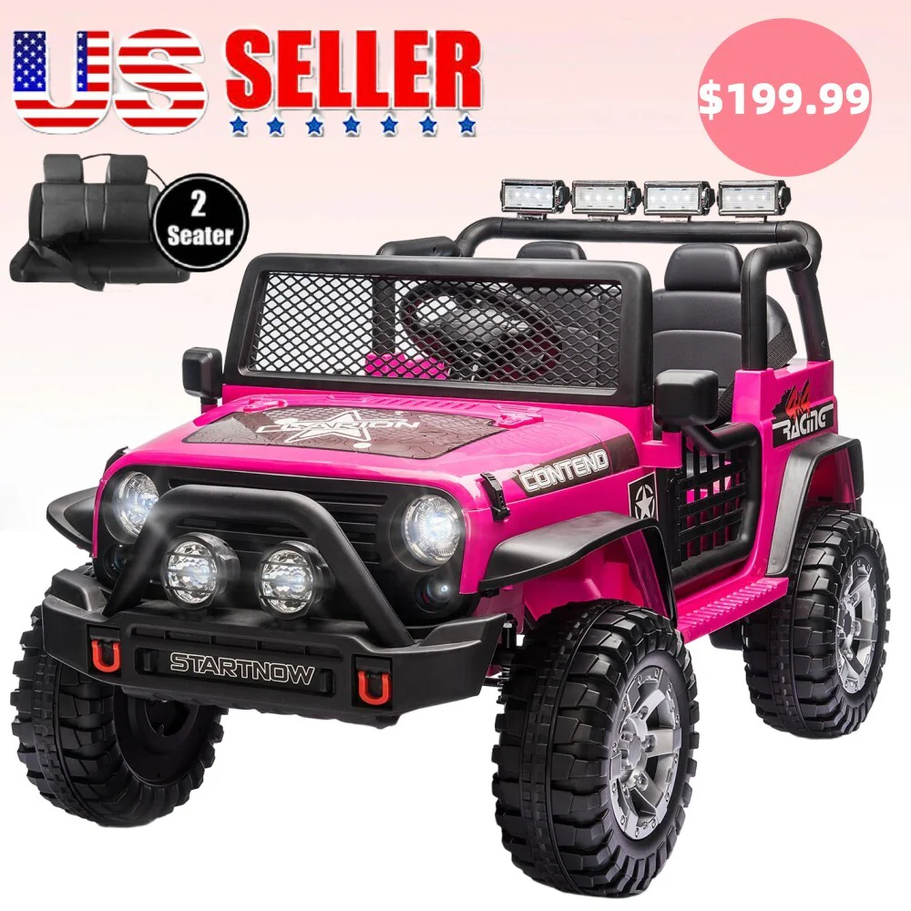 12V Electric Kids Ride-On Jeep Toy Car with USB, Bluetooth, and Remote Control