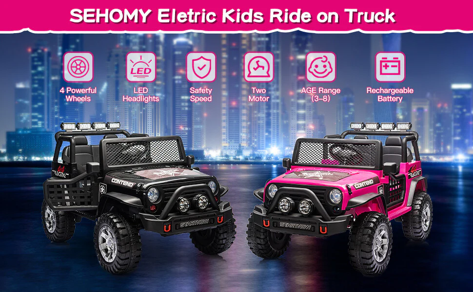 12V Electric Kids Ride-On Jeep Toy Car with USB, Bluetooth, and Remote Control - Image 14