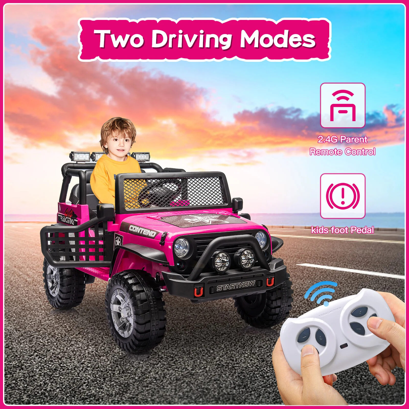 12V Electric Kids Ride-On Jeep Toy Car with USB, Bluetooth, and Remote Control - Image 7