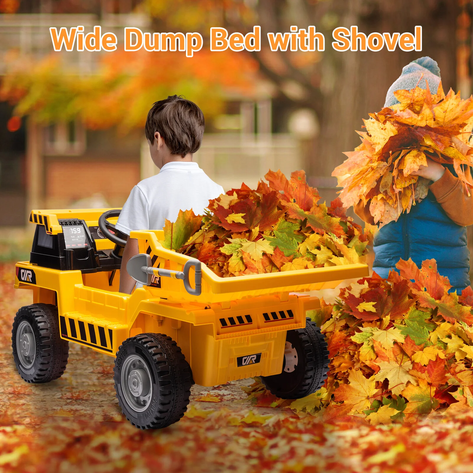 12V Battery-Powered Kids Ride-On RC Dump Truck Construction Tractor with Electric Bucket - Image 11