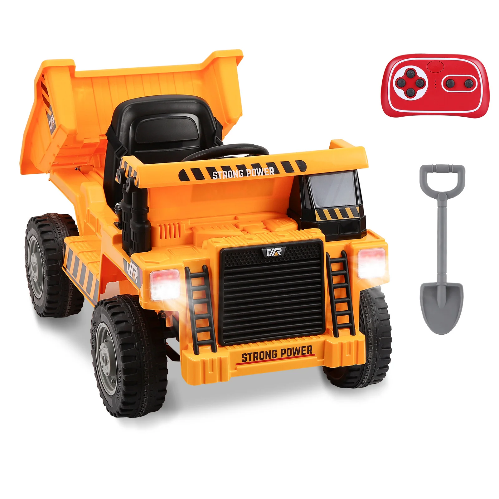 12V Battery-Powered Kids Ride-On RC Dump Truck Construction Tractor with Electric Bucket - Image 12