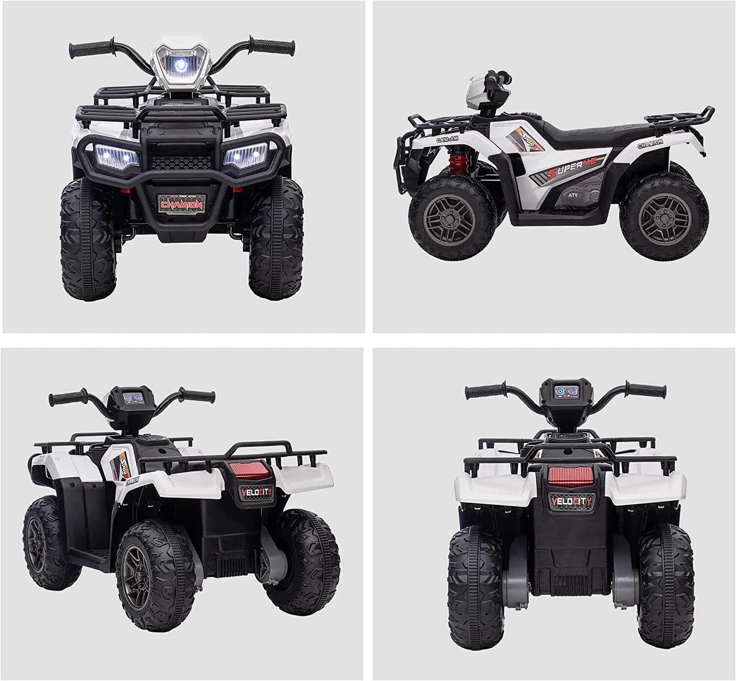 12V Battery Powered Kids Quad ATV Toy with LED Headlights - Image 23