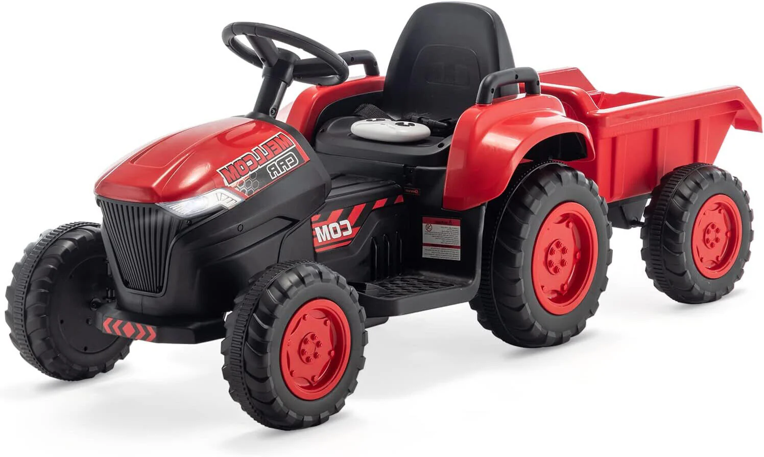 12V Battery Powered Ride-On Tractor with Trailer for Kids - Image 10
