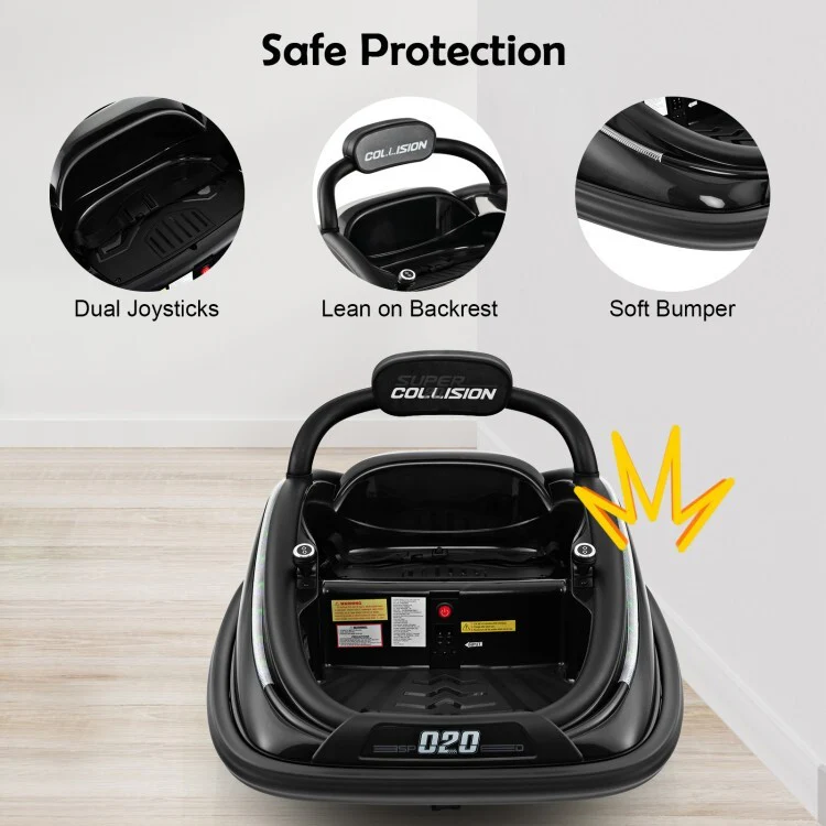 12V Kids Ride-On Bumper Car with Remote Control and 360-Degree Spin - Image 6