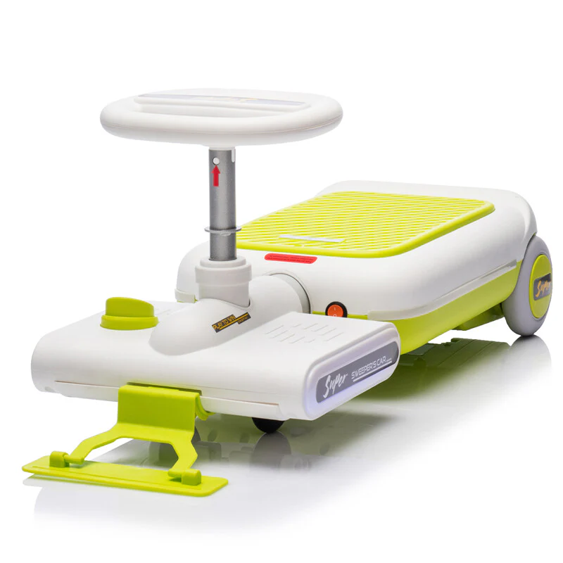 12V Kids Cleaning Go-Kart with Extendable Mop, 35W Motor, Adjustable Speed 1.86-2.49 MPH, Ages 3-6, Green - Image 18