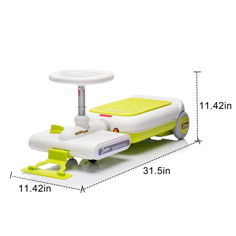 12V Kids Cleaning Go-Kart with Extendable Mop, 35W Motor, Adjustable Speed 1.86-2.49 MPH, Ages 3-6, Green - Image 2