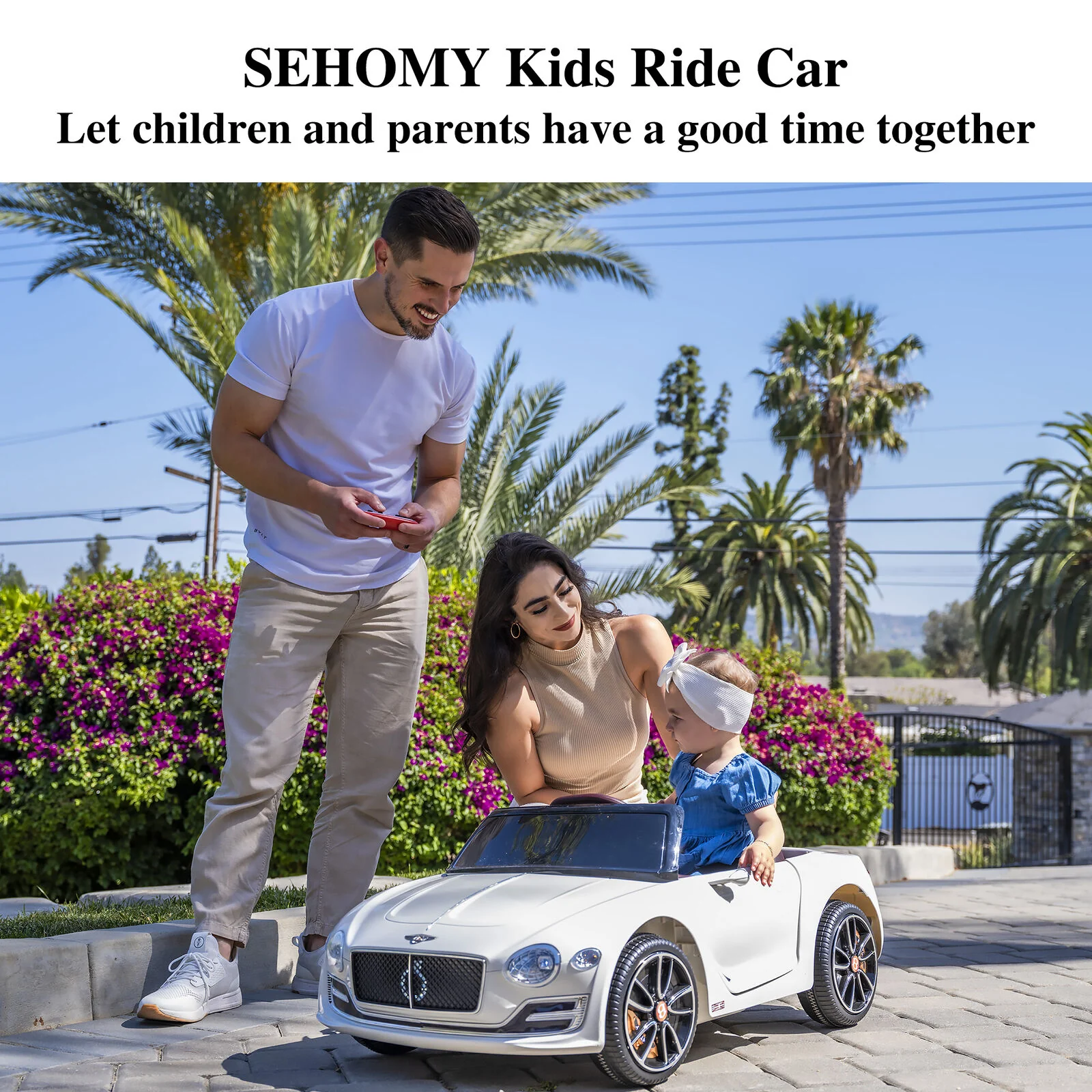 12V Electric Bentley Style Kids Ride On Car with Remote Control - Image 3