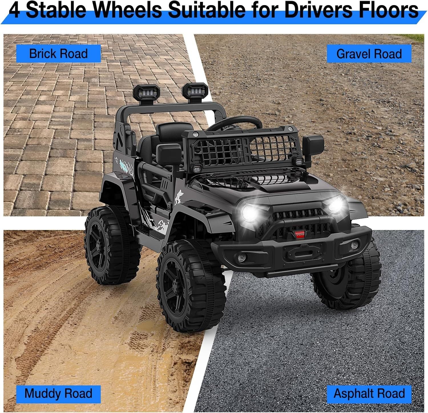 12V Battery-Powered Electric Ride-On Truck for Kids with Remote Control Toy Car - Image 13