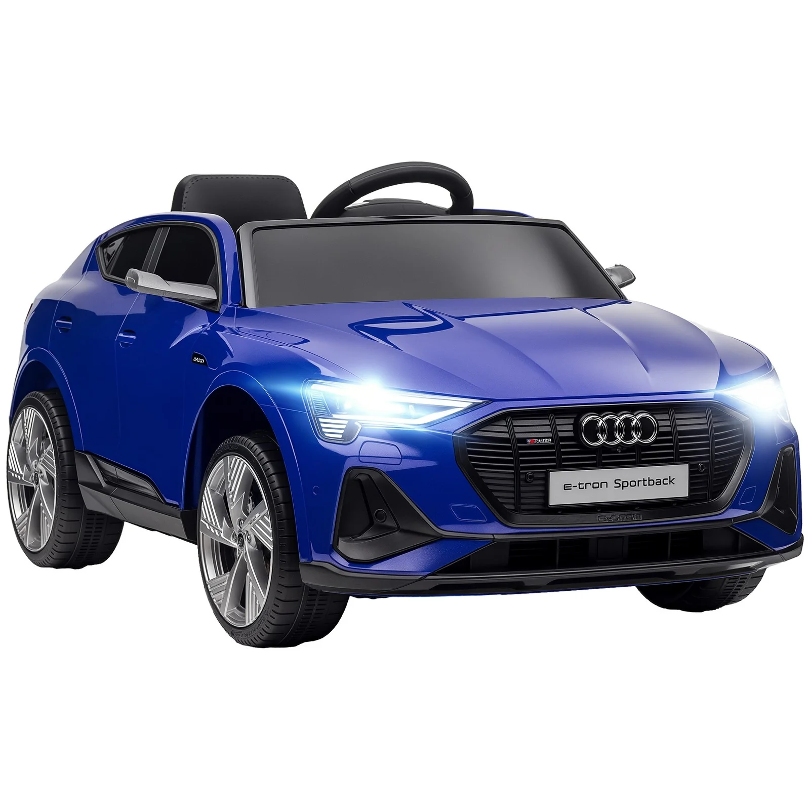 12V Electric Kids Car with Remote Control, Safety Belt, and LED Lights - Blue - Image 12