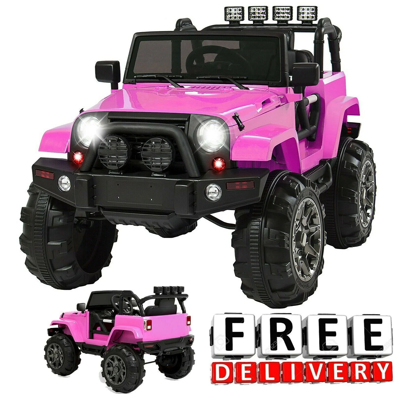 12V Electric Jeep Ride-On Toy with Remote Control and Lights for Toddlers - Image 12