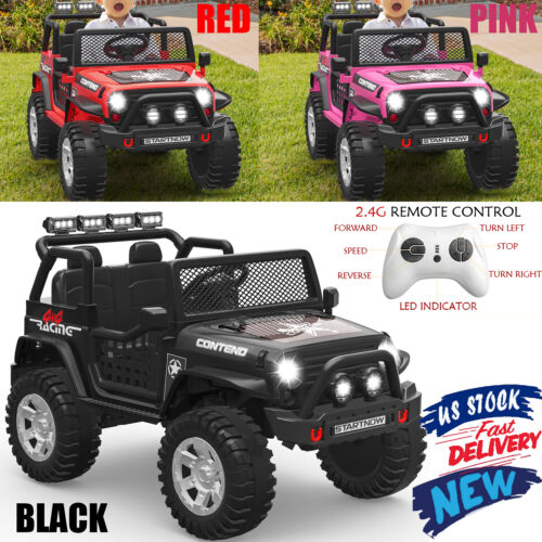 12V Electric Jeep Toy Car for Kids with LED Lights, MP3 Player, and Remote Control - Perfect Gift for Boys and Girls - Image 2