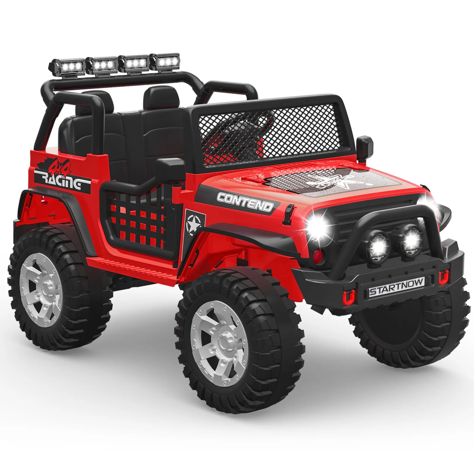 12V Electric Jeep Toy Car for Kids with LED Lights, MP3 Player, and Remote Control - Perfect Gift for Boys and Girls - Image 3