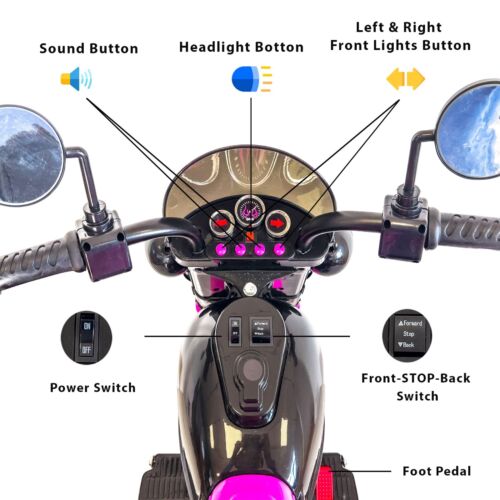 12V Electric Kids Dirt Bike with Training Wheels - Blue Motorbike for Young Riders - Image 13