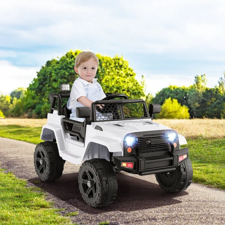 12V Electric Ride-On Truck Car Toy for Kids with Seat Belt, Music, and Remote Control - Image 12