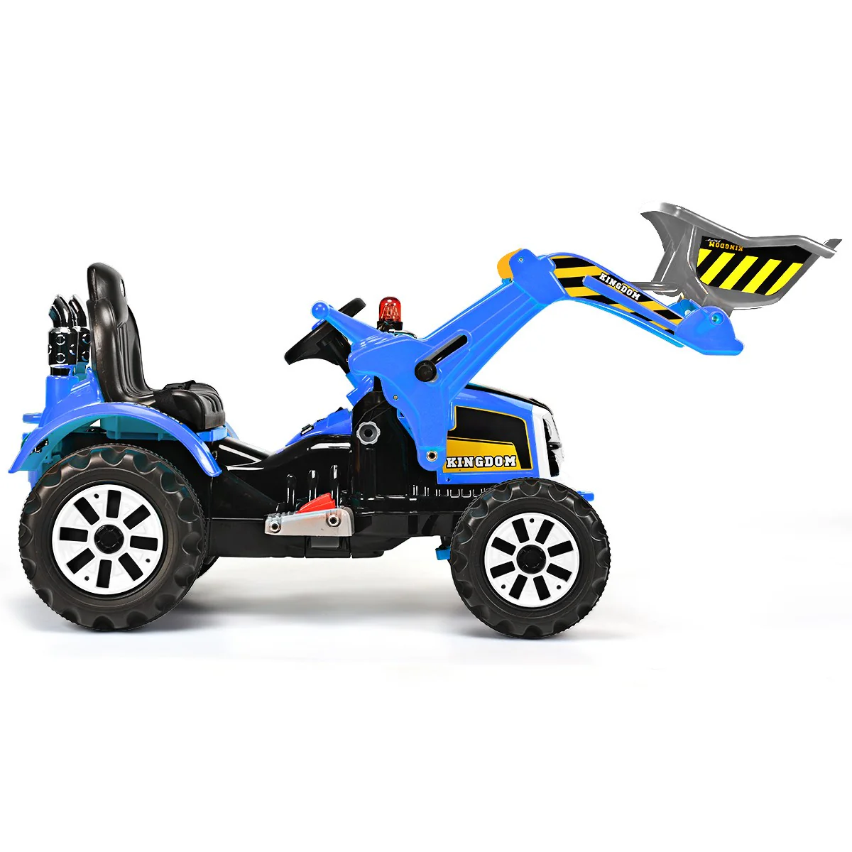 12V Electric Ride-On Excavator Truck for Toddlers Kids Blue - Image 3