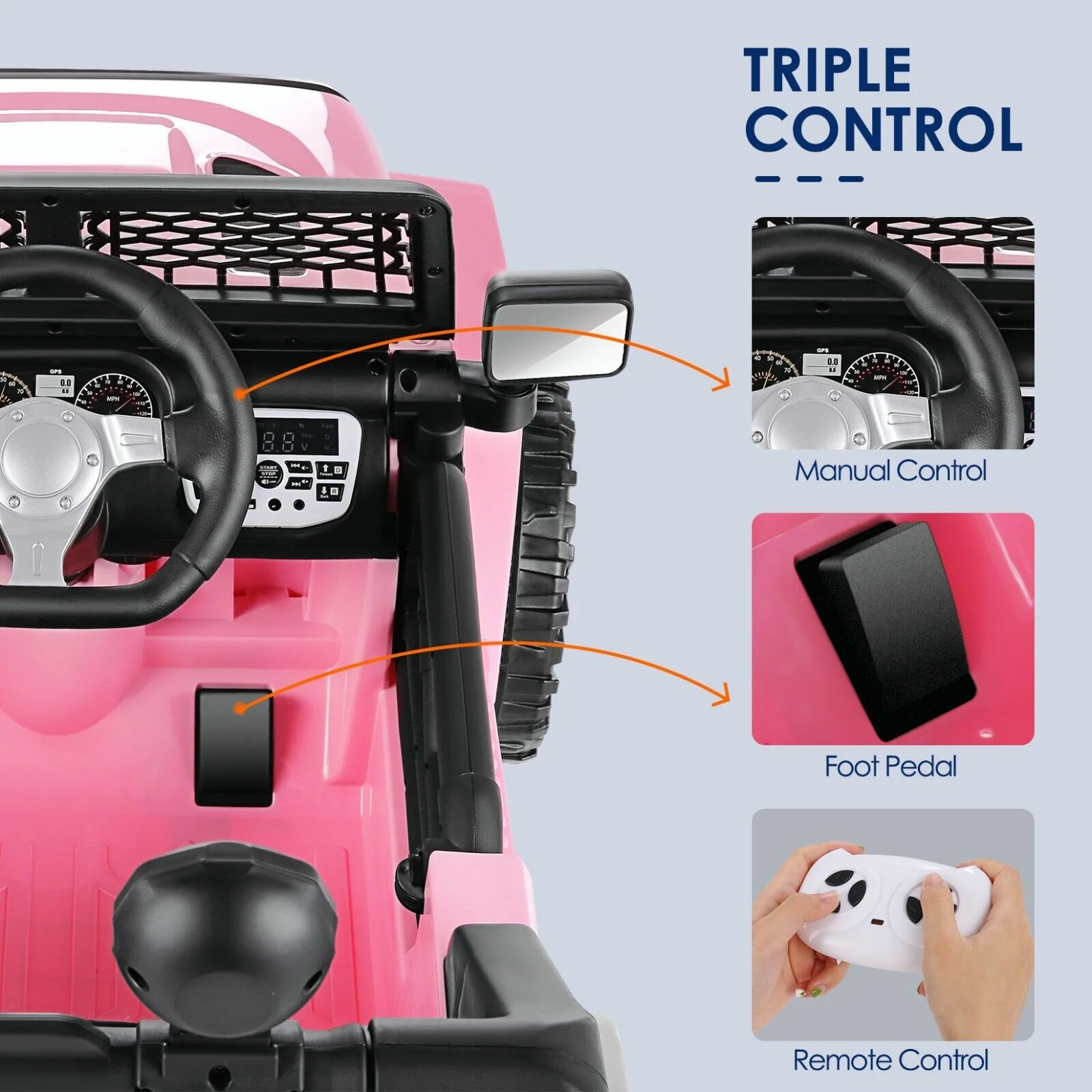 12V Electric Kids Ride On Car with Remote Control and MP3 Player - Image 29