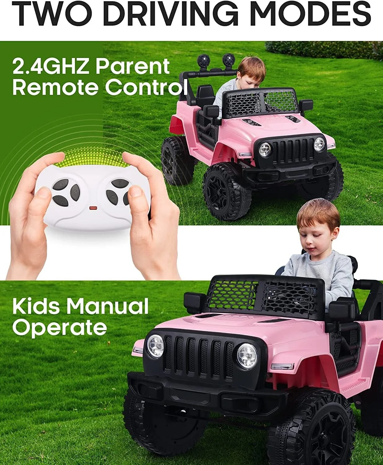 12V Electric Kids Ride-On Off-Road Jeep Truck with Remote Control - 2 Seater Toy Car on Sale Now! - Image 5