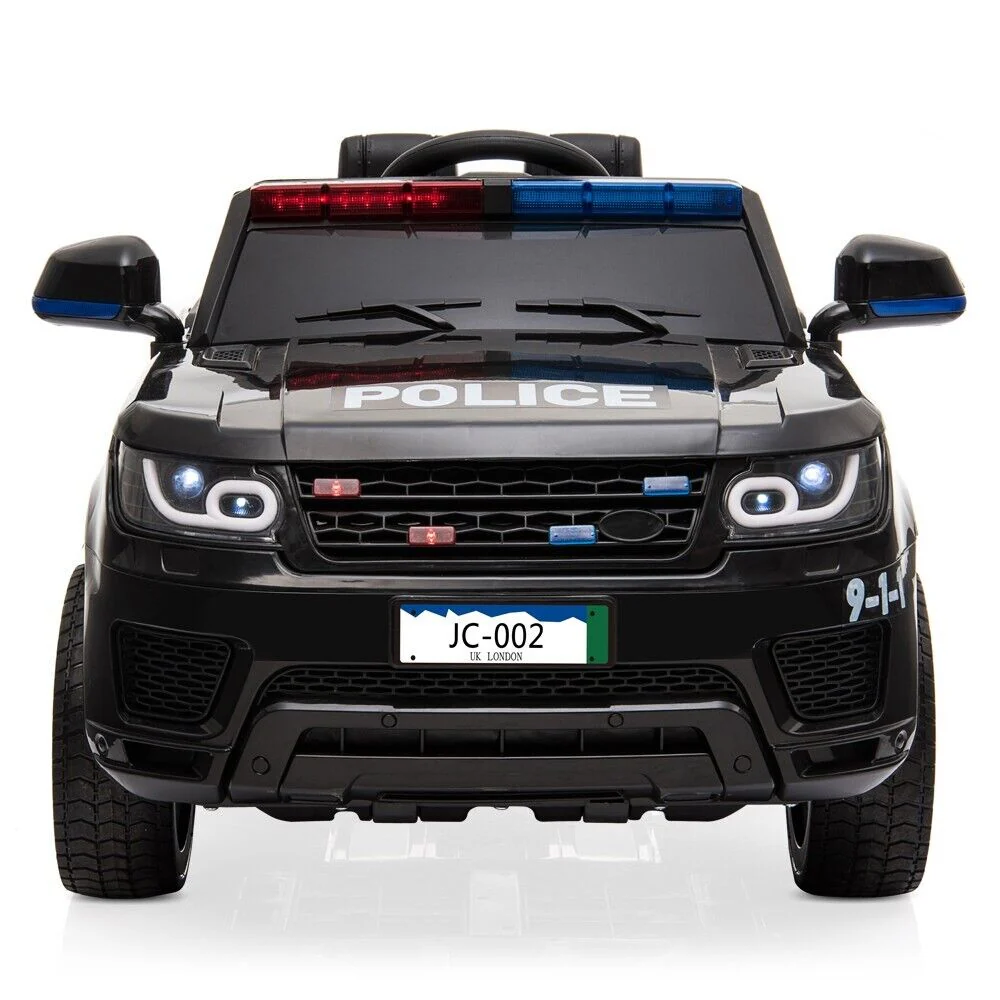 12V Electric Police Car Ride-On SUV for Kids with Remote Control - Black - Image 19