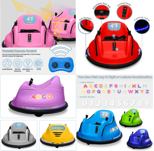 12V Electric Remote Control Bumper Car Ride-On Toy for Kids - New and Improved Version with Enhanced Safety Features - Image 2