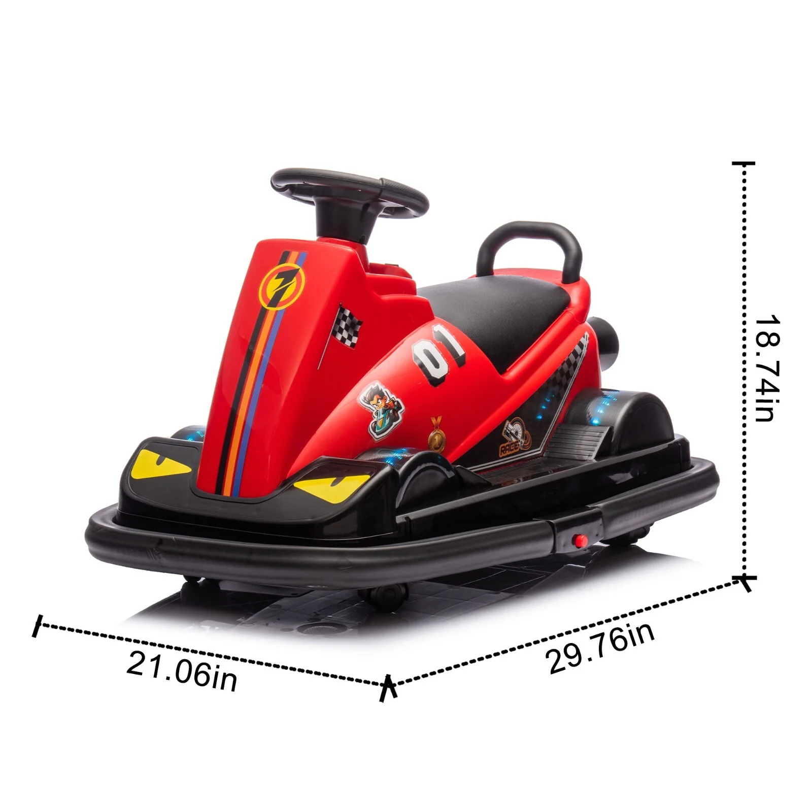 12V Electric Ride-On Bumper Car with 360-Degree Rotation for Kids Ages 3-5 - Image 9
