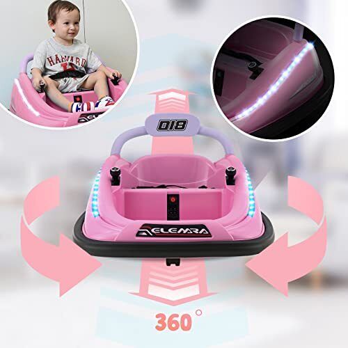 12V Electric Ride On Bumper Car for Toddlers with 2 Driv... - Image 4
