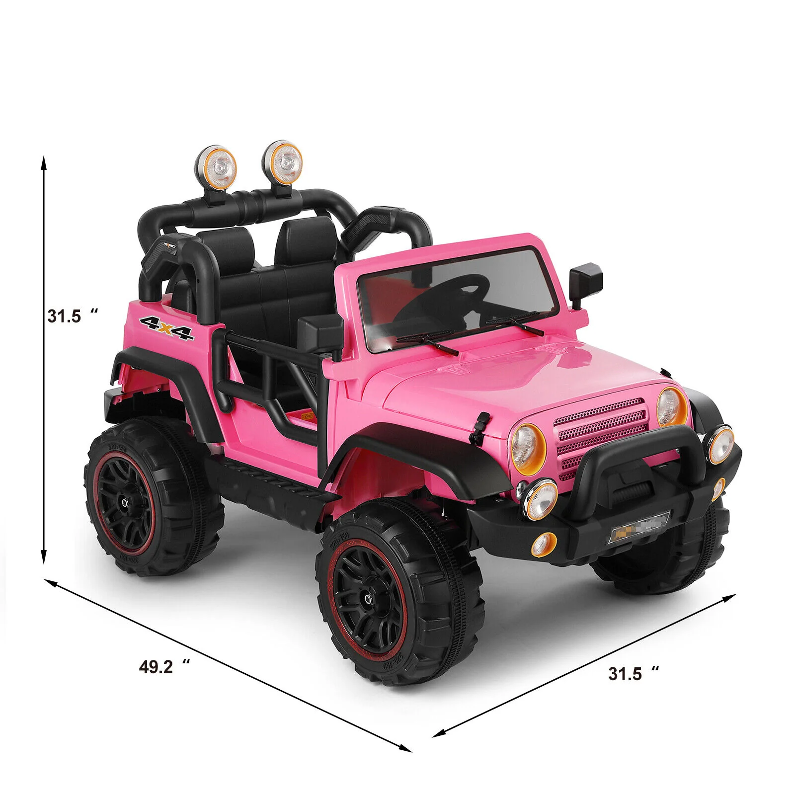 12V Electric Ride-On Car for Kids with Remote Control, MP3 Player, LED Lights, and Cover - Image 5