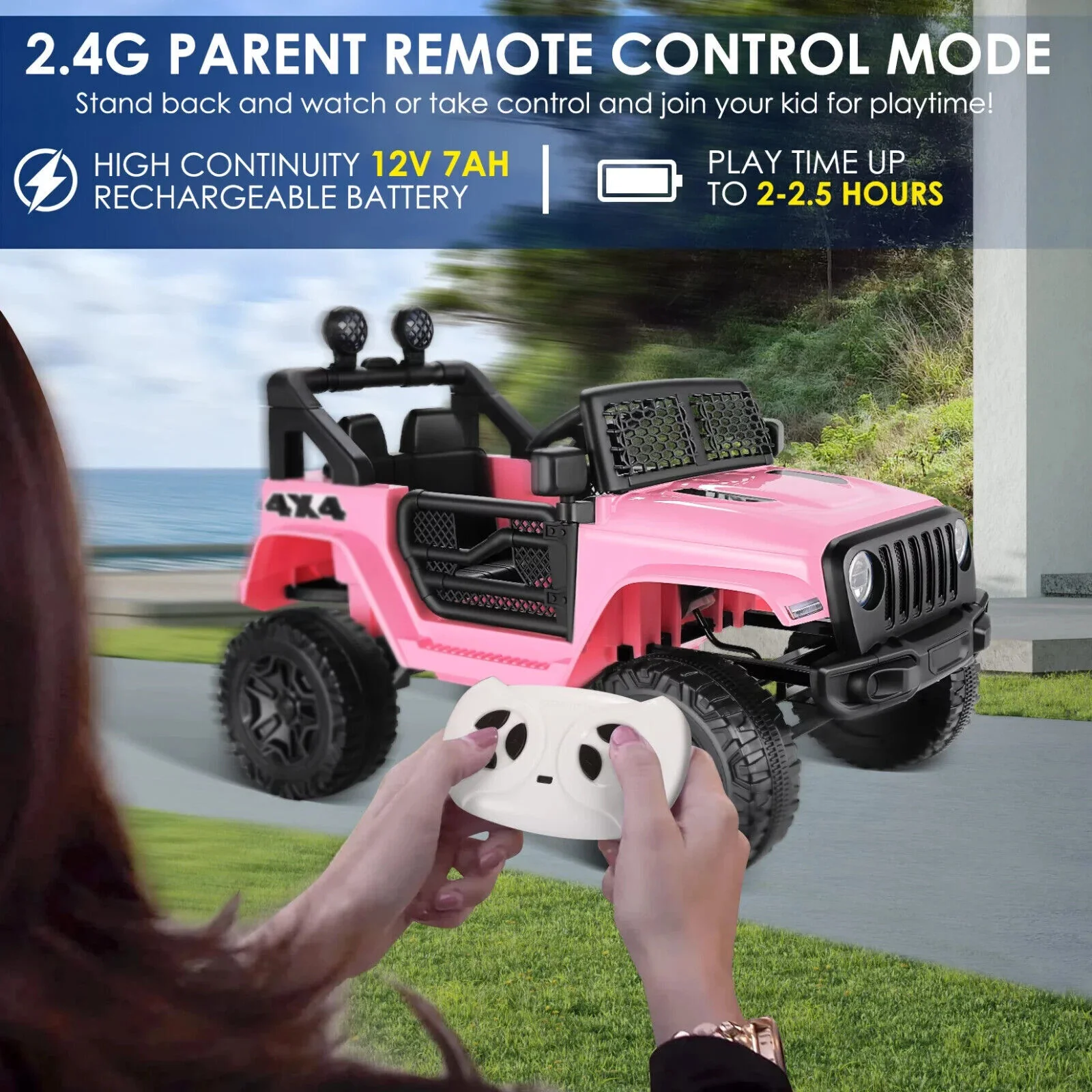 12V Electric Ride-On Car/Truck for Kids with MP3 Music, Lights, and Remote Control - Image 8