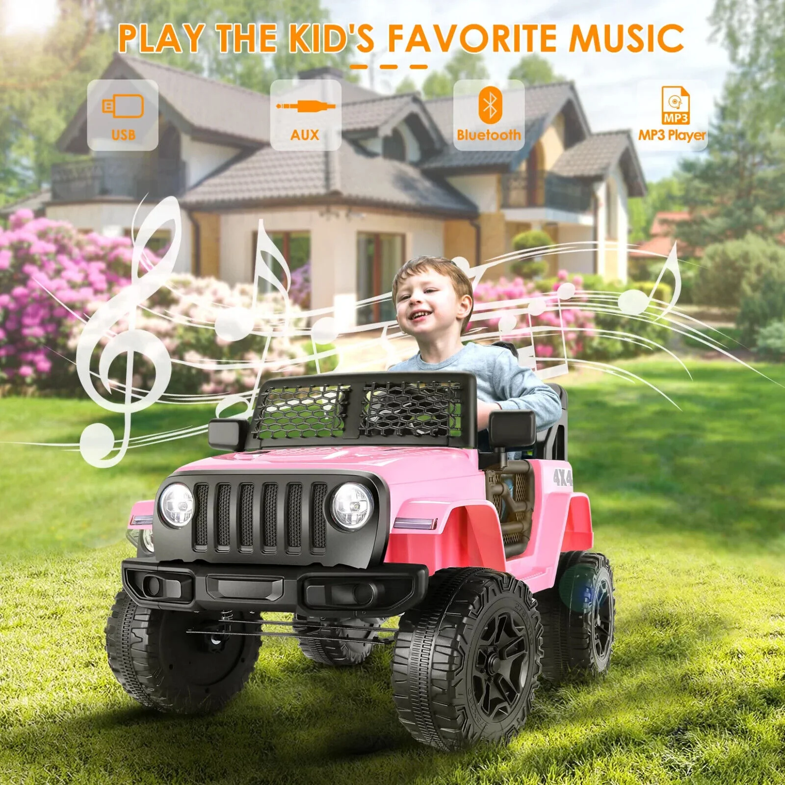 12V Electric Ride-On Car/Truck for Kids with MP3 Music, Lights, and Remote Control - Image 9