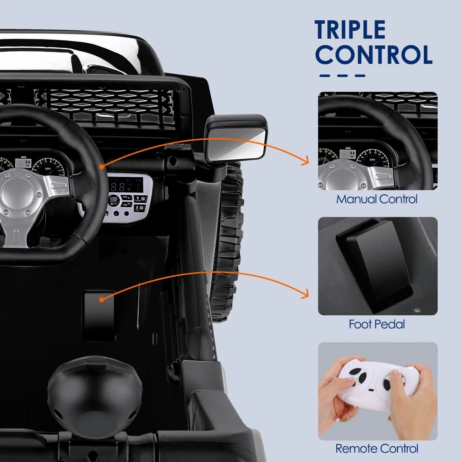 12V Electric Ride On Jeep Toy Car with USB, Bluetooth, and Remote Control for Kids - Image 38