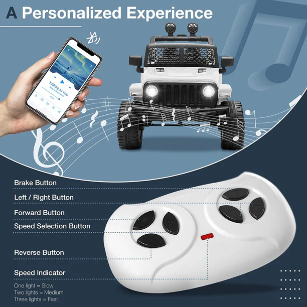 12V Electric Ride On Jeep Toy Car with USB, Bluetooth, and Remote Control for Kids - Image 52