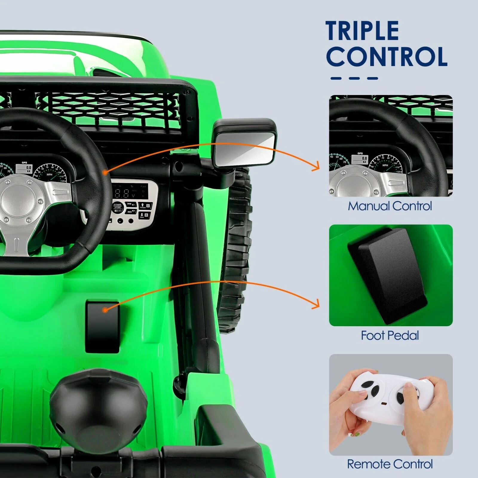 12V Electric Ride-On JEEP Truck for Kids with LED Lights and Remote Control - USB Compatible - Image 79