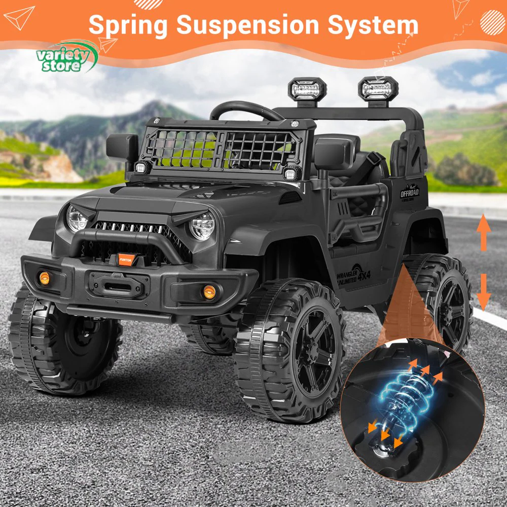 12V Electric Ride-On Toy Car for Kids with Remote Control and Spring Suspension - Customize Your Own Adventure! - Image 5