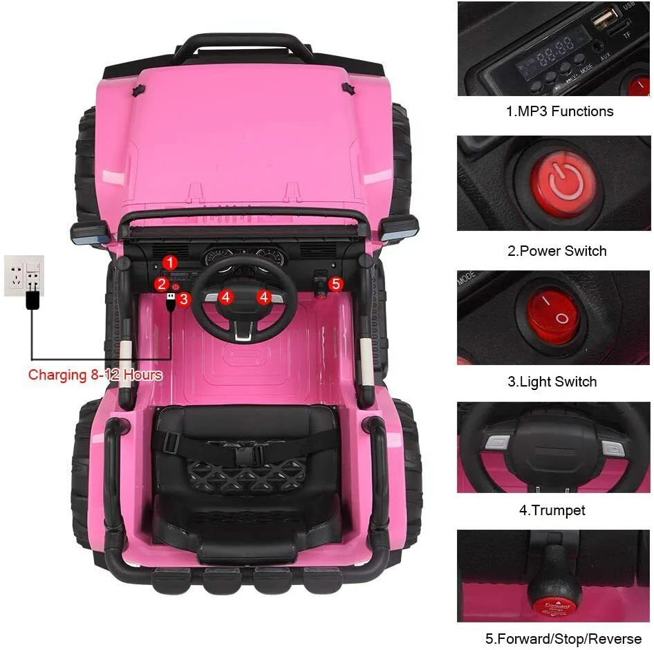 12V Electric Ride-On Truck for Kids with Remote Control - Image 17