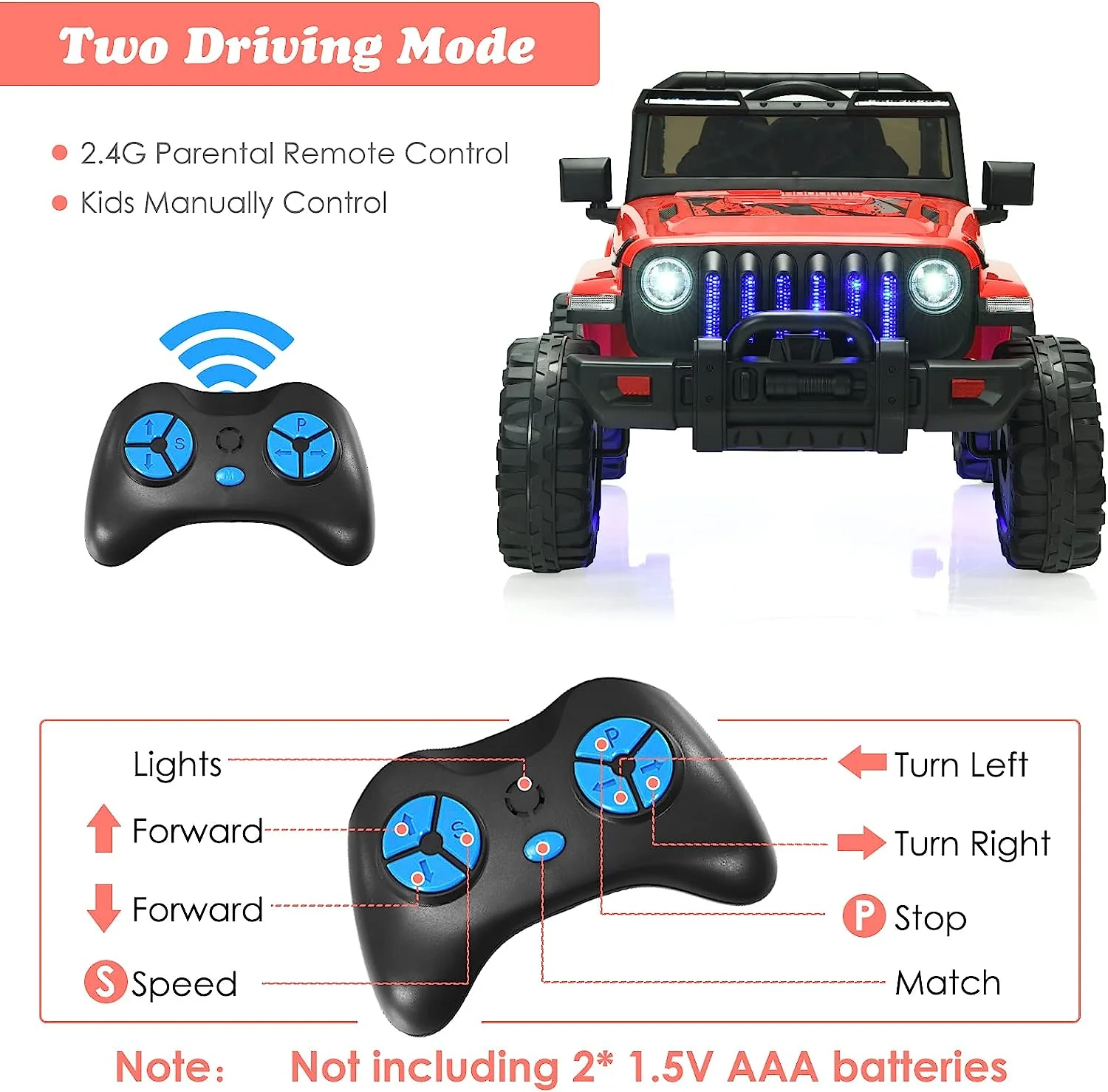 12V Electric Ride-On Truck with Remote Control for Kids - Image 4