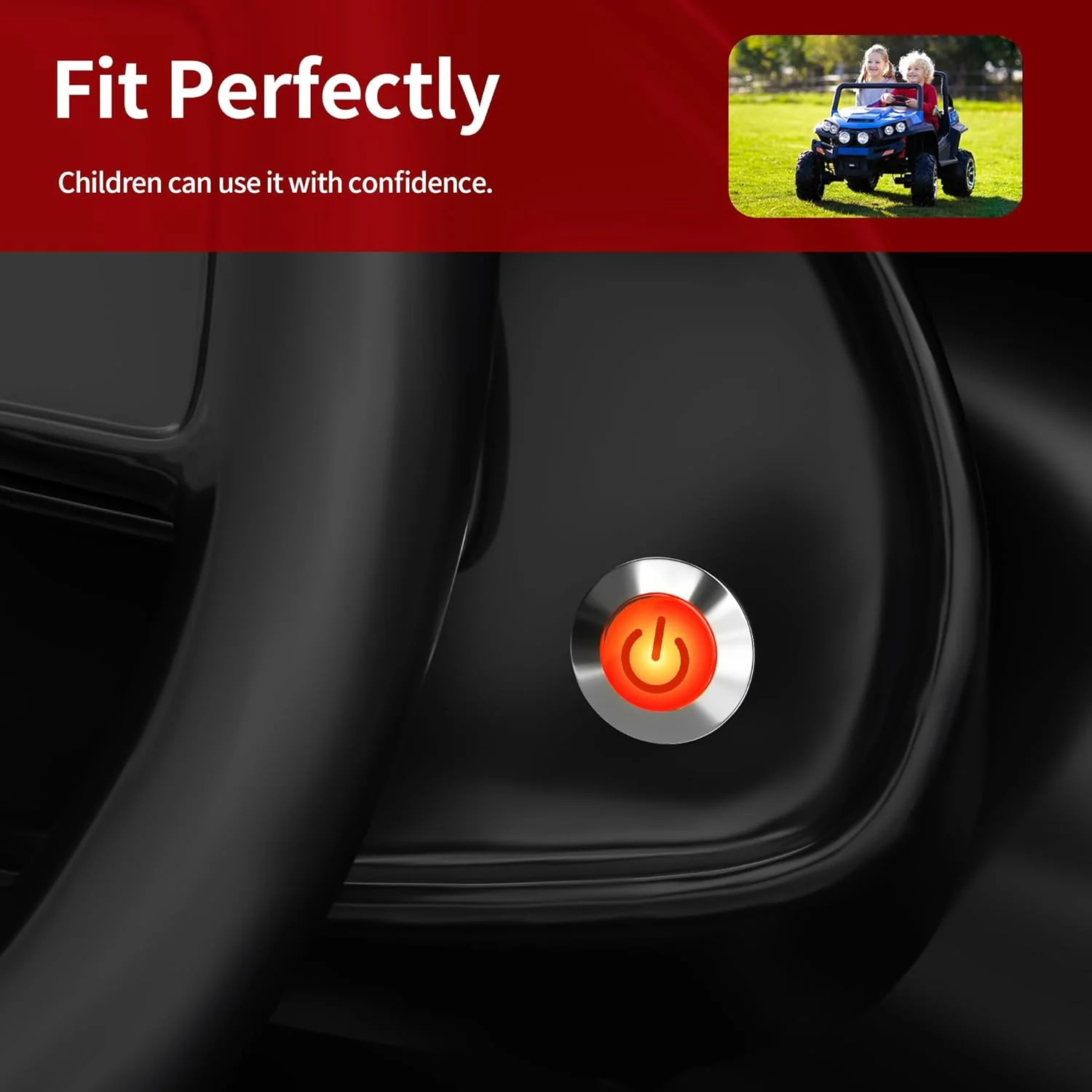 12V Key Start Power Switch Replacement Part for Kids Electric Ride-On Car - Image 5