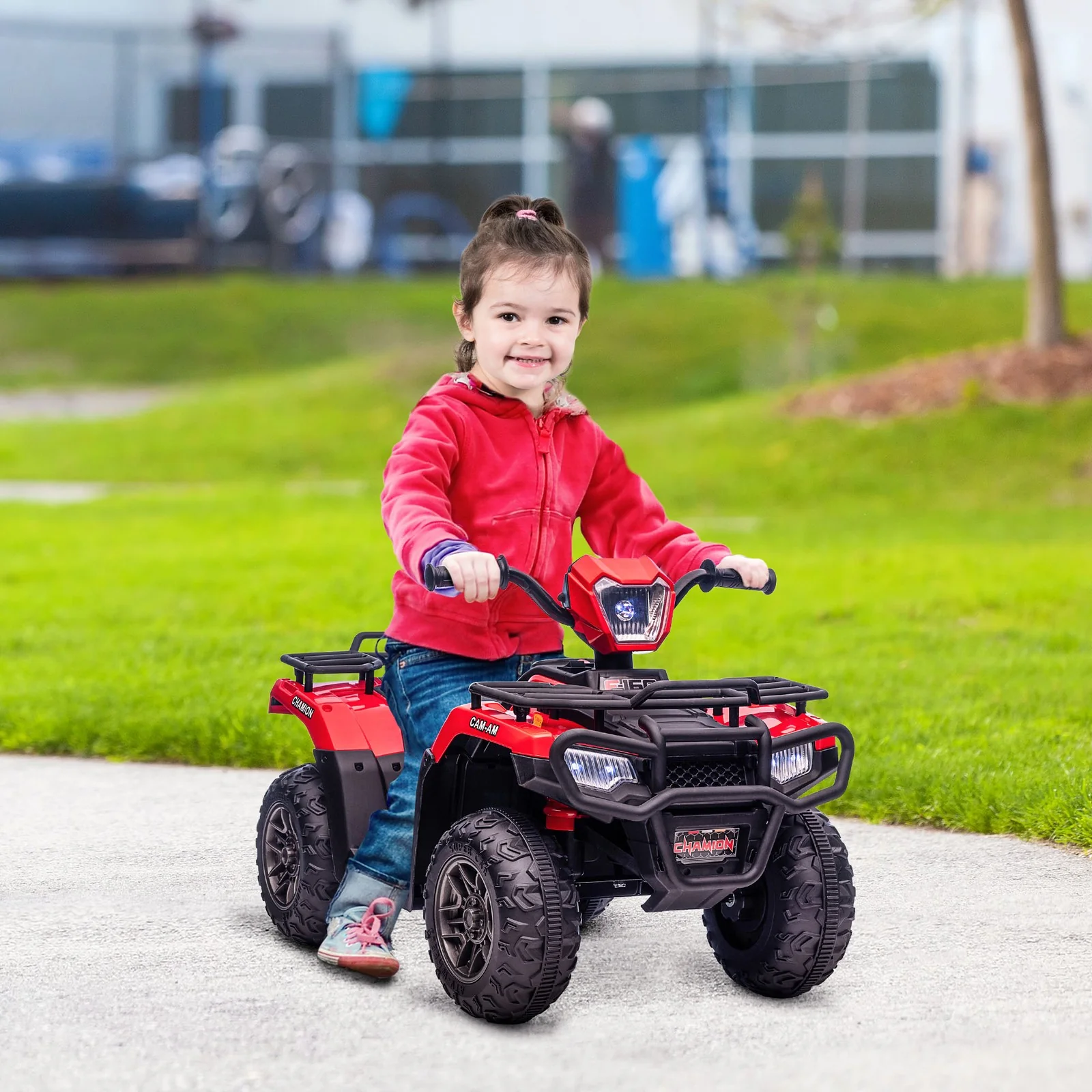 12V Battery-Powered Red Kids 4-Wheeler ATV for Ages 3-5 - Image 12