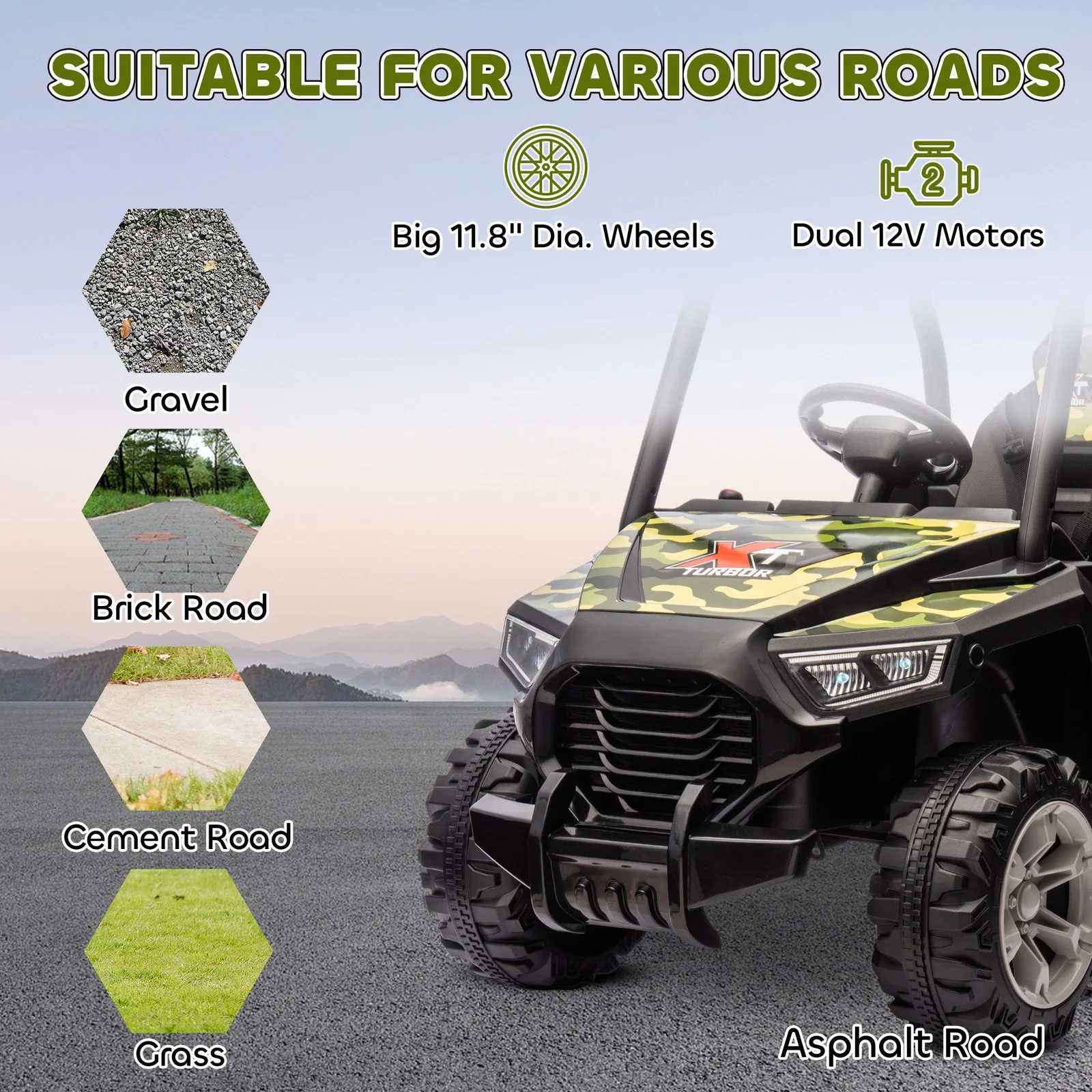 12V Kids Electric Ride-On Car with Parent Remote Control and Spring Suspension - Image 5